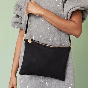 Clare V Sac Bretelle  Black Nubuck